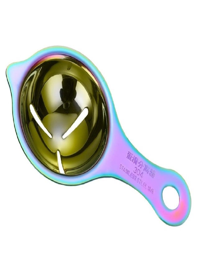 ONICORN Egg Yolk White Separator, 304 Stainless Steel Strainer Filter, Dishwasher Safe, Kitchen Bake Tool (Rainbow) - Image 1